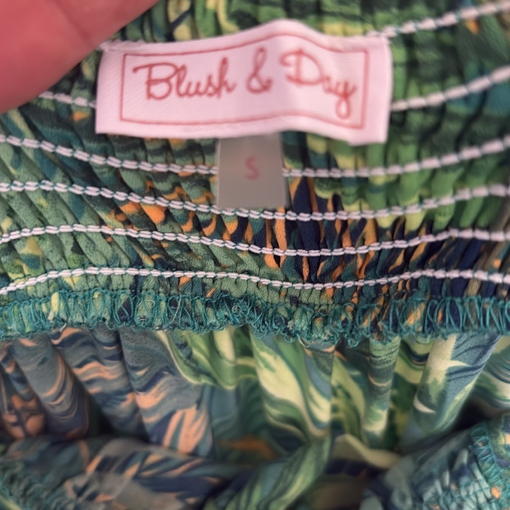 BLUSH & Day  Vacation Nights Tropical Maxi Dress in Green.size S. - Picture 8 of 11